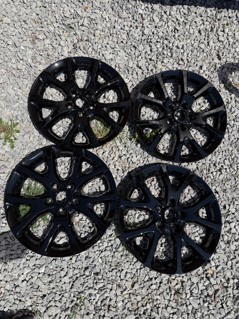 Brand New Wheel Skins For A Jeep Cherokee Years 2014-2018 Glossy Black 17”